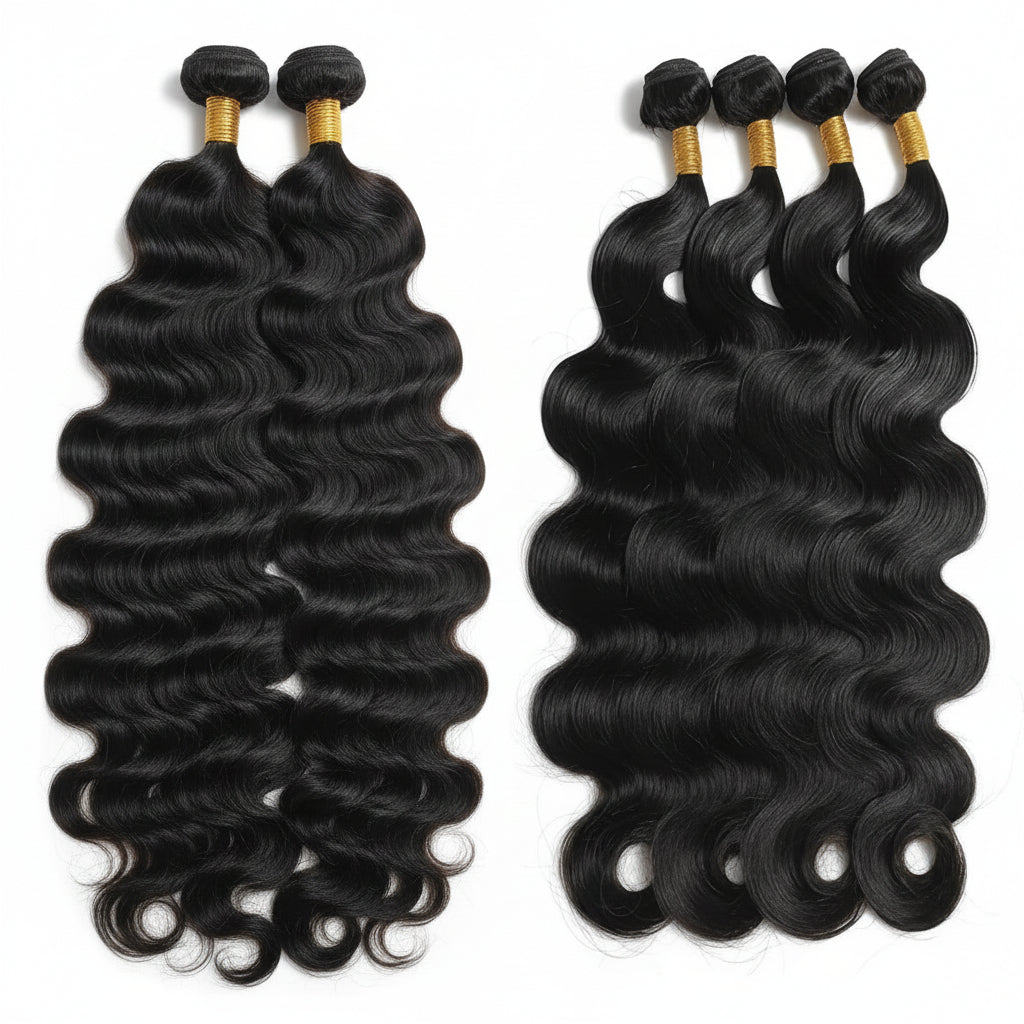 Brazilian Body Wave Virgin Hair Bundles 24" 4-Pack