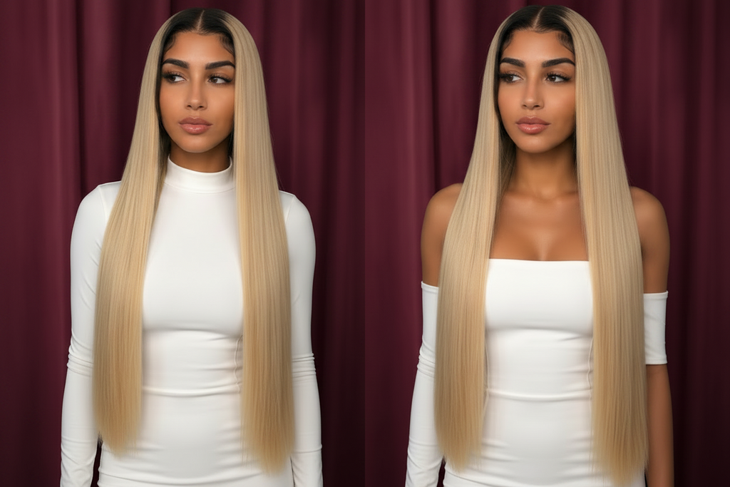Sunlit Blonde 34" HD Lace Human Hair Wig