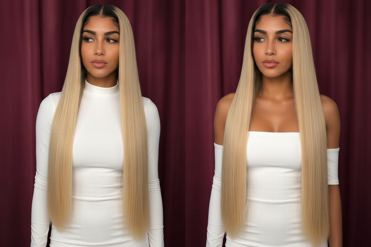 Sunlit Blonde 34" HD Lace Human Hair Wig
