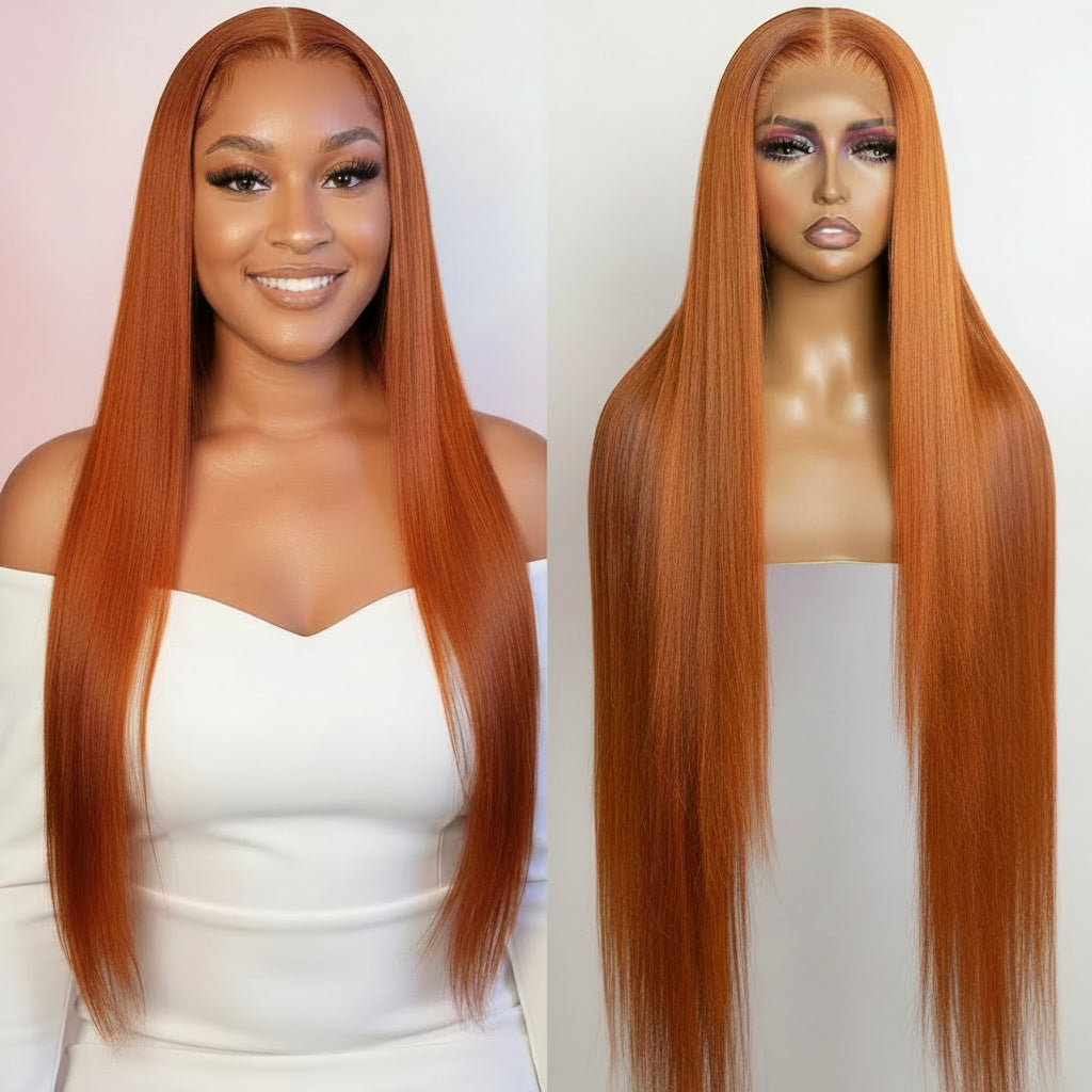 Ginger Luxe Human Hair Wig 32 Inch
