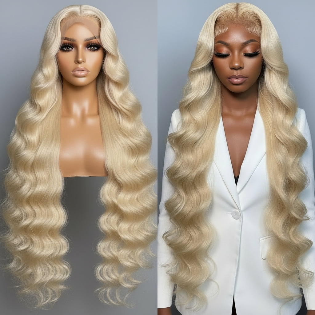 613 Blonde Body Wave Lace Front Wig 30 Inch