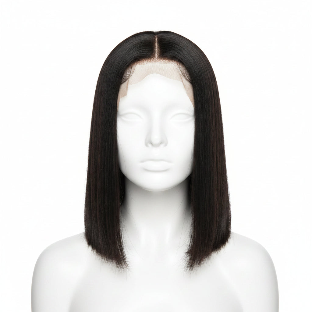 LRSICAL Wear and Go Glueless Bob Wig Human Hair Pre Plucked Pre Cut Short Straight Bob Wigs 5x5 Hd Lace Closure Wigs Glueless Lace Front Wigs Human Hair 180% Density 12 Inch