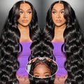 TopSilky 5x9 Glueless Wigs Human Hair Pre Plucked Pre Cut Body Wave 180% Density Wear and Go Glueless Wigs Human Hair 5x9 Hd Lace Closure Wigs Human Hair pre cut（28 inch）